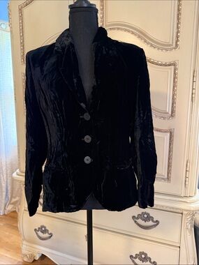 Armani Collezioni Black Velvet Women's Blazer